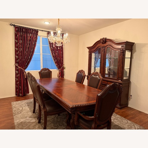 Used Ashley Furniture Light Brown Wood Dining Set for sale on AptDeco