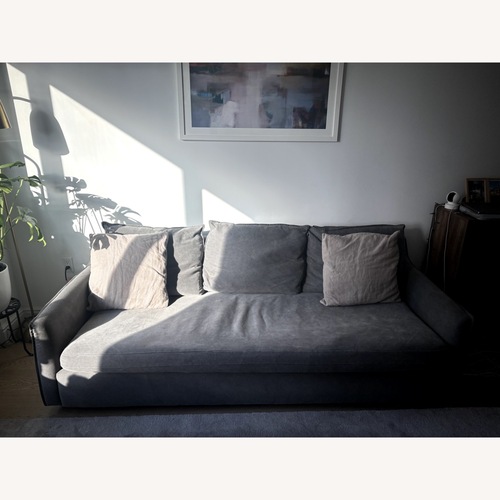 Used West Elm Easton Dark Gray Fabric 3+ Seater Sofa for sale on AptDeco