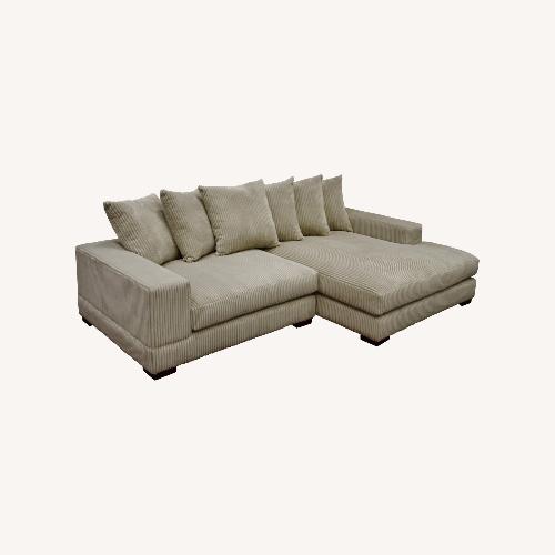 Used Luxe 108" Corduroy Sectional for sale on AptDeco
