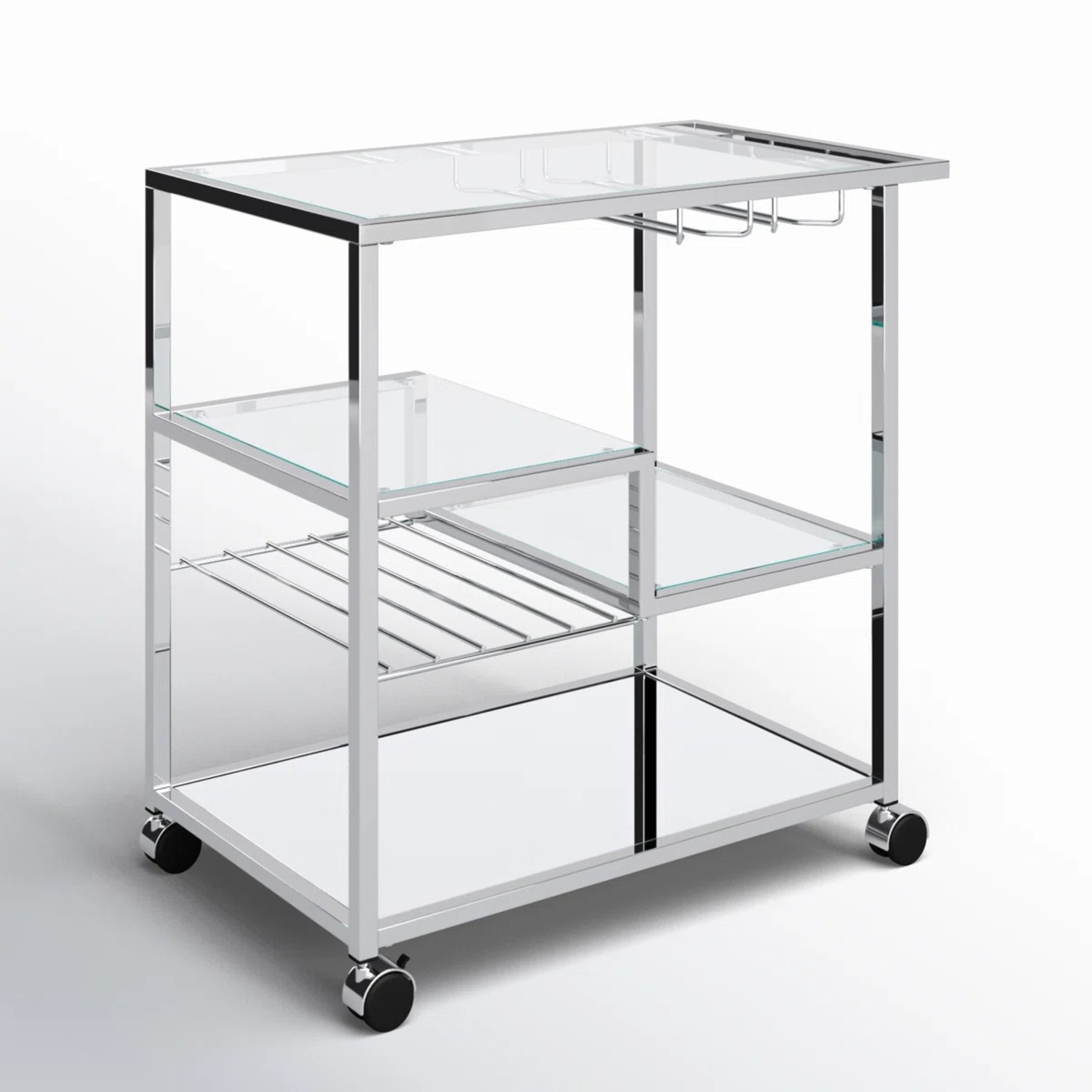 Mercury Row Valenza Silver Bar Cart - image-2