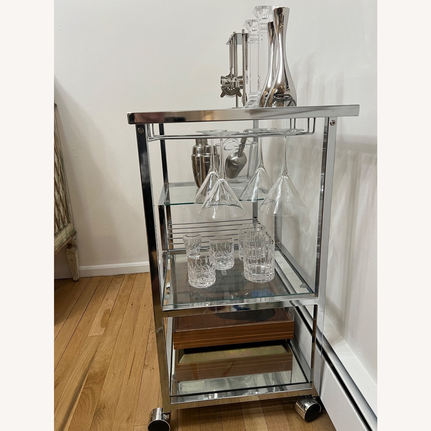 Mercury Row Valenza Silver Bar Cart - image-11