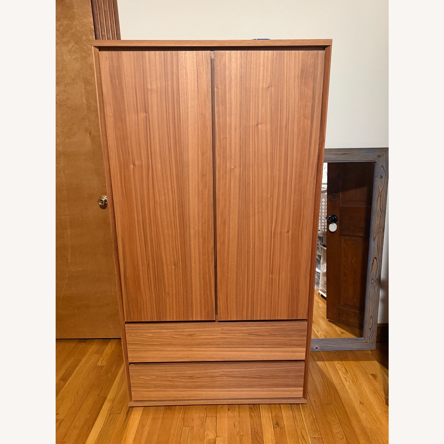 West Elm Norre Dark Brown Wood Armoire - image-4