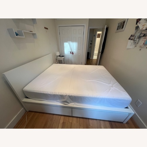Used IKEA Queen MALM Bed With Storage for sale on AptDeco