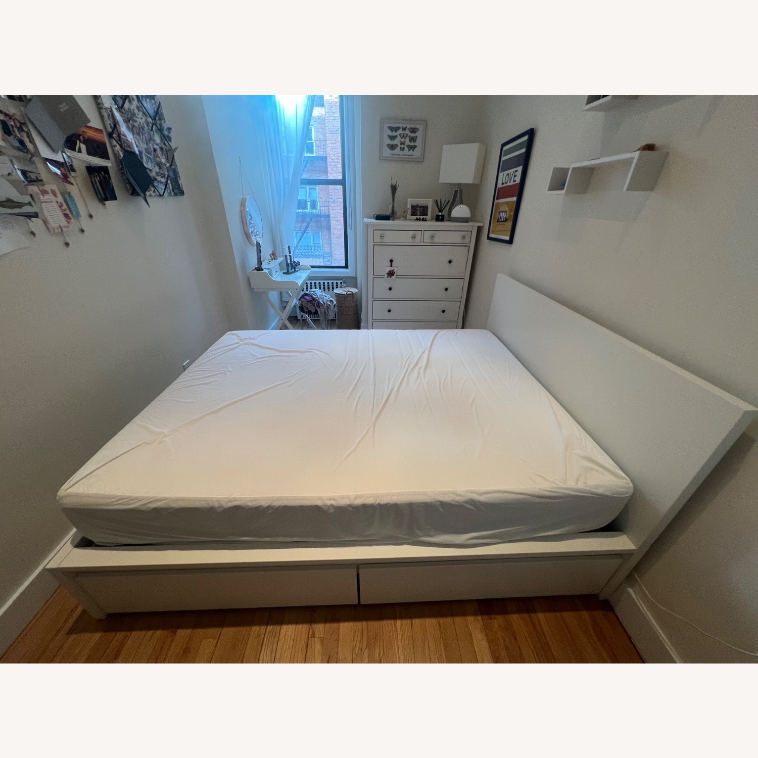 IKEA Queen MALM Bed With Storage - image-2