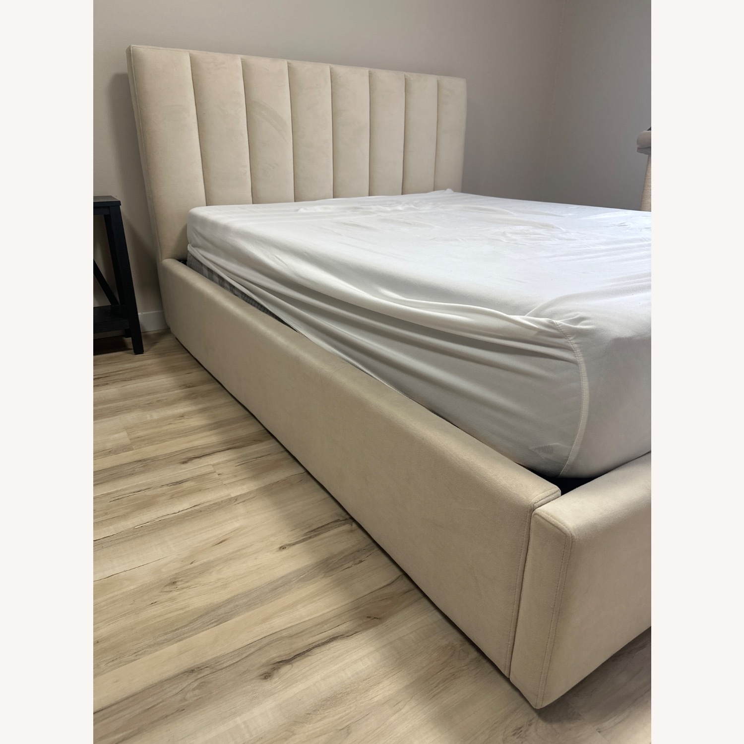 West Elm Natural Emmett Channeled Low Profile Bed - image-4