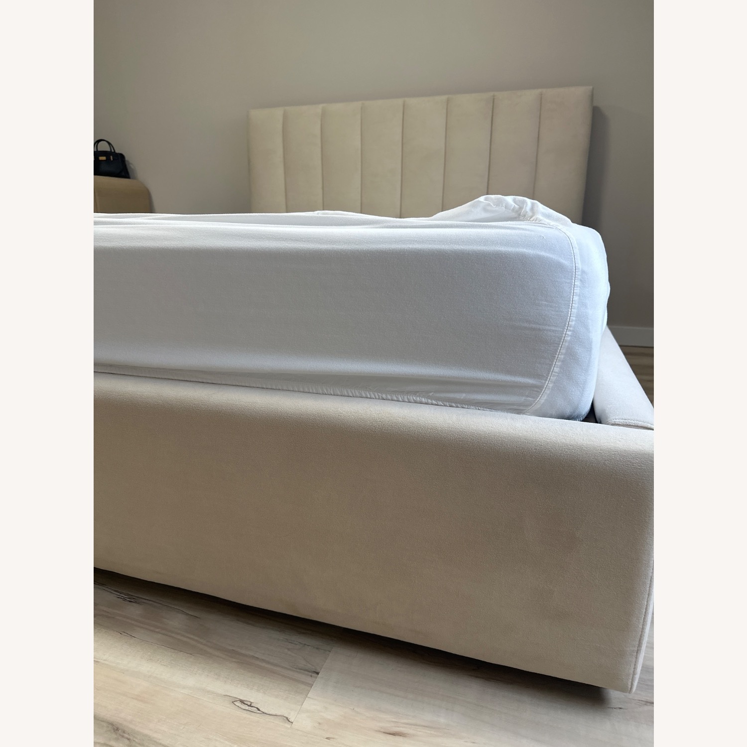 West Elm Natural Emmett Channeled Low Profile Bed - image-8