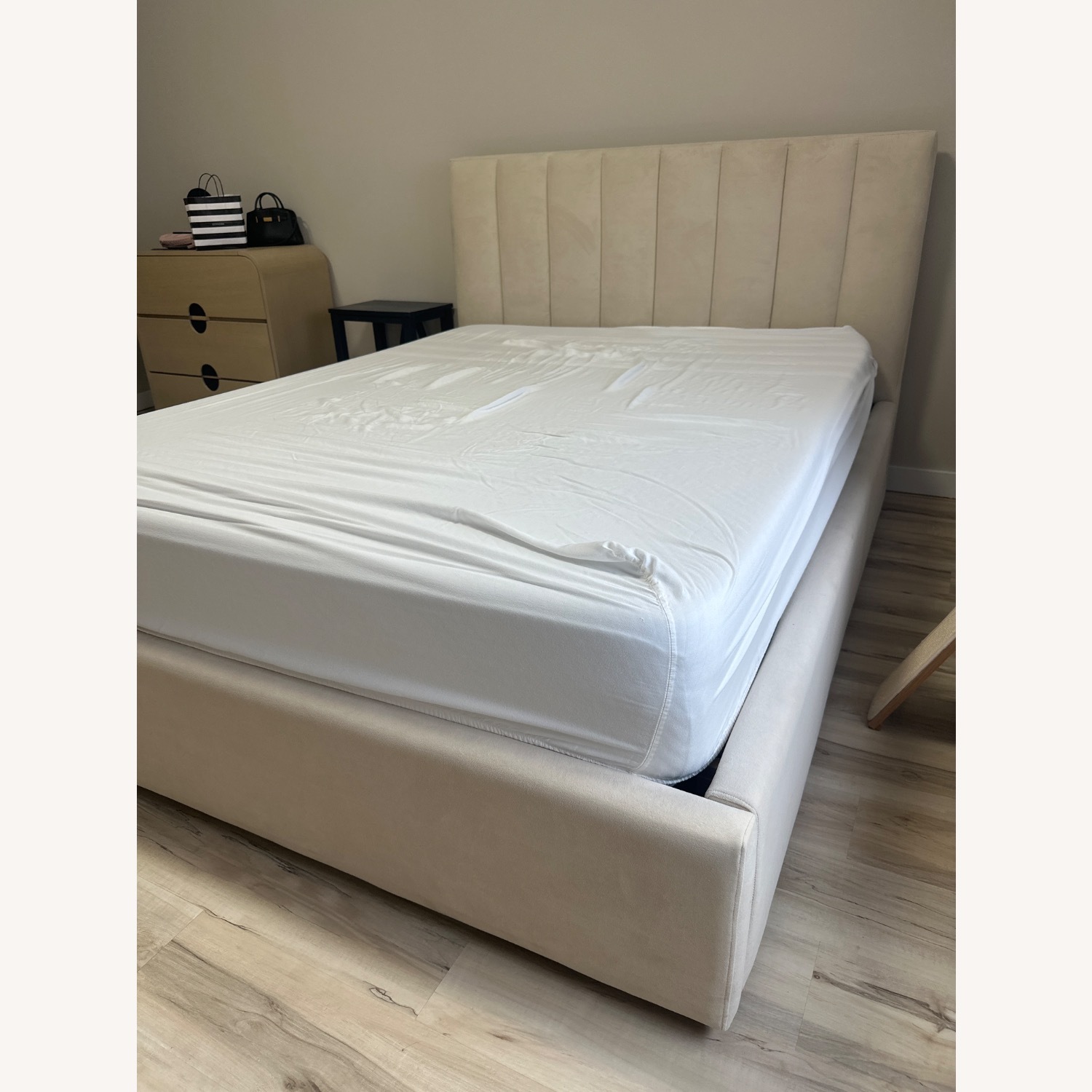 West Elm Natural Emmett Channeled Low Profile Bed - image-1