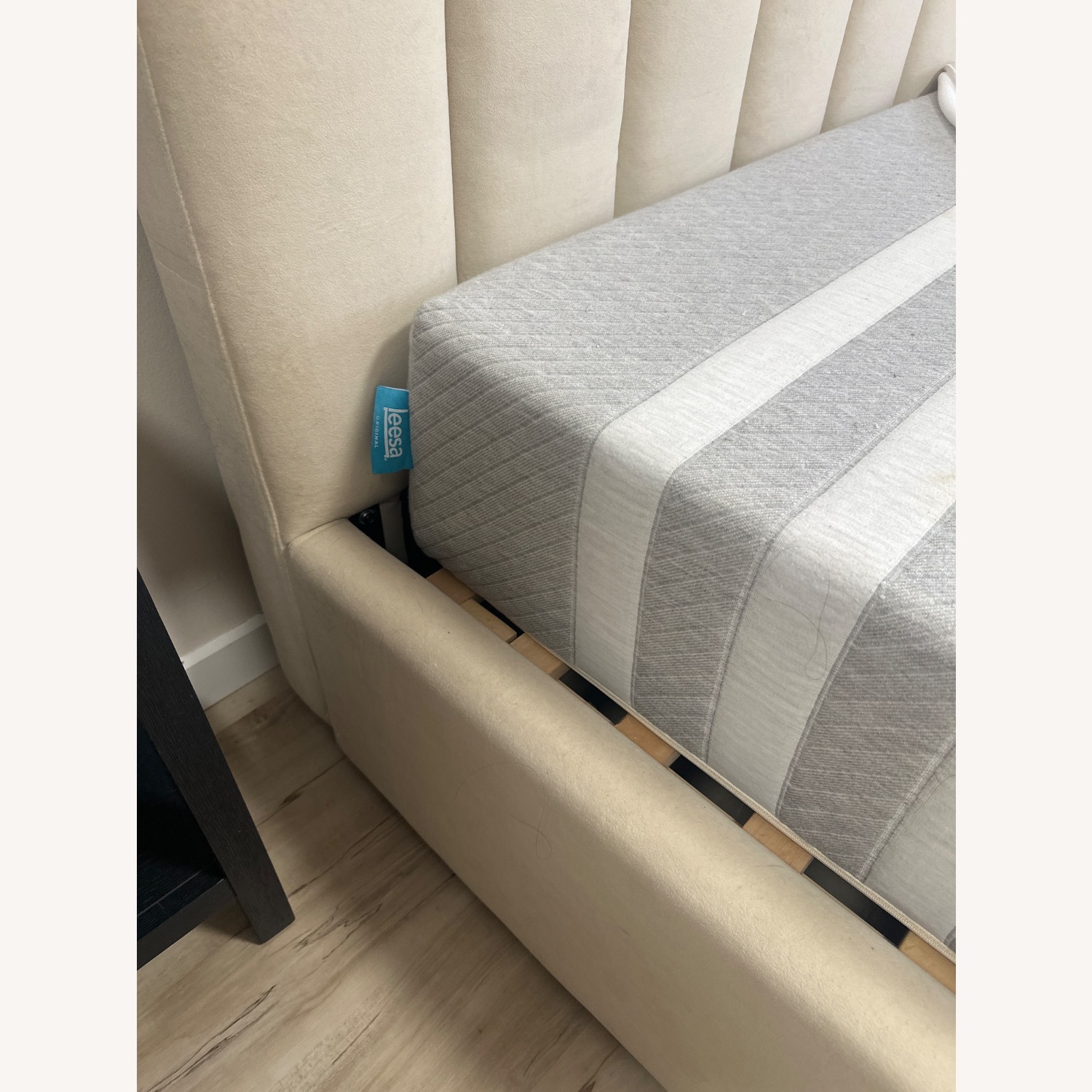 West Elm Natural Emmett Channeled Low Profile Bed - image-6