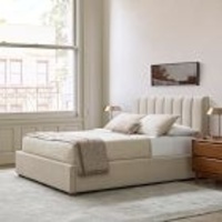 West Elm Natural Emmett Channeled Low Profile Bed