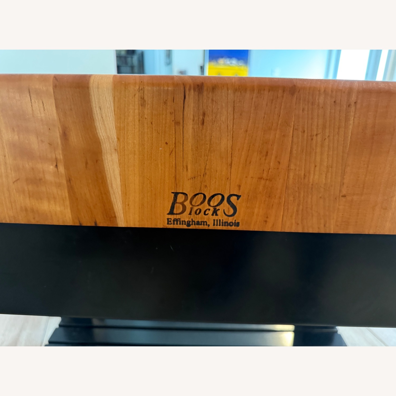 John Boos Black Wood Kitchen Island - image-5