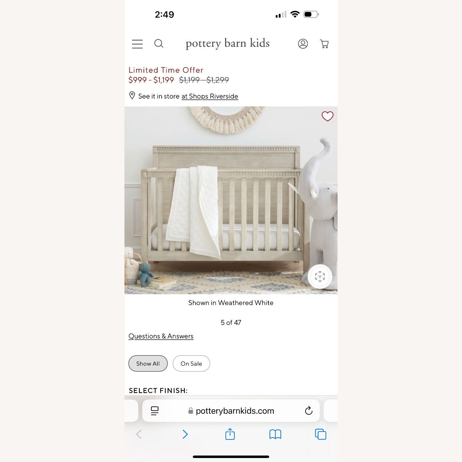 Pottery Barn Kids Rory Crib + Toddler Conversion - image-16