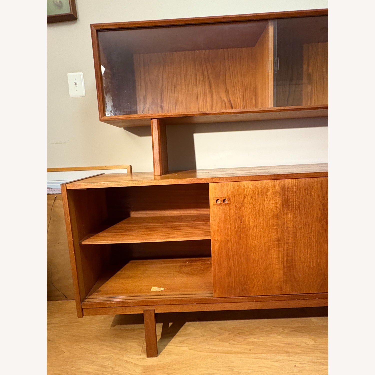 Danish Modern Teak Credenza With Display Case - image-7
