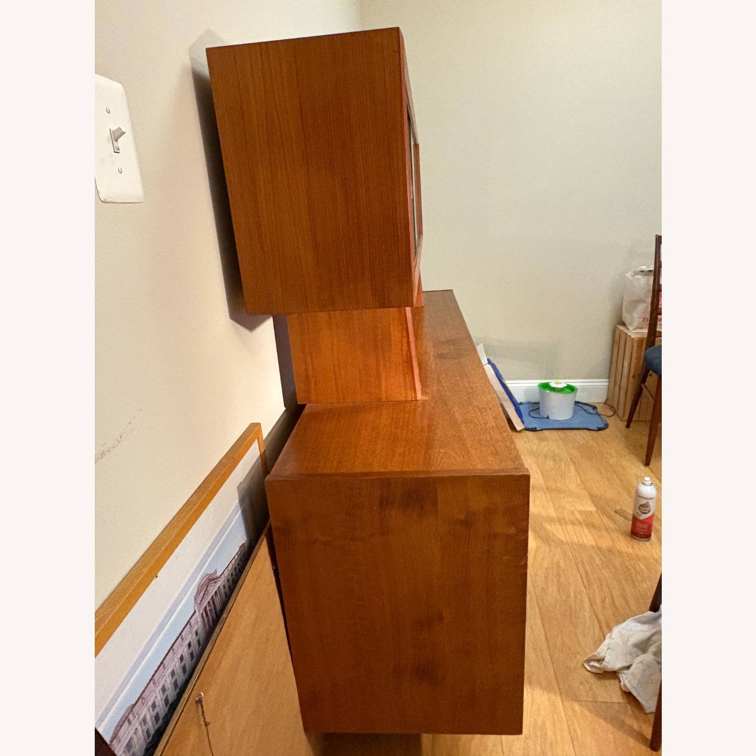 Danish Modern Teak Credenza With Display Case - image-2