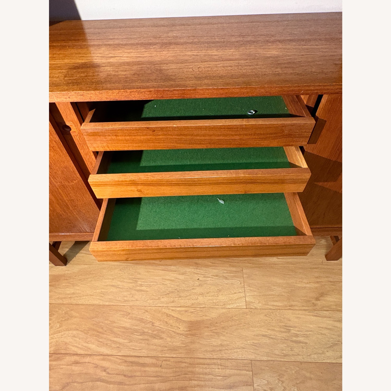Danish Modern Teak Credenza With Display Case - image-5