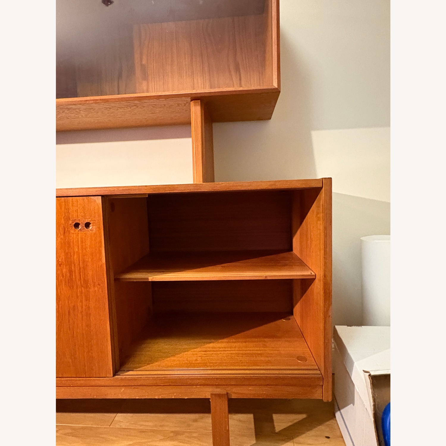Danish Modern Teak Credenza With Display Case - image-9