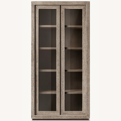 Used Restoration Hardware Light Gray Wood Armoire for sale on AptDeco