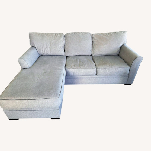 Used Jonathan Louis Gray 3 Seat Couch with Chaise  for sale on AptDeco