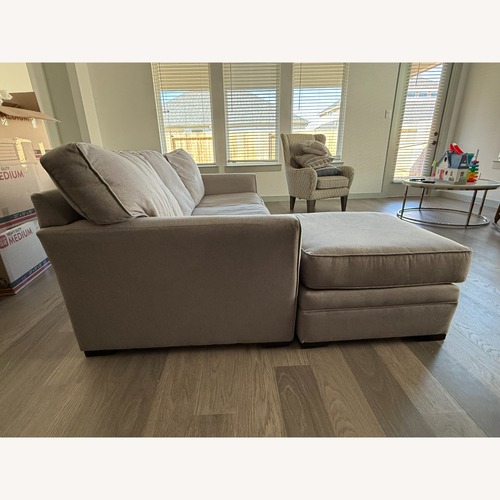 Used Jonathan Louis Gray 3 Seat Couch with Chaise  for sale on AptDeco