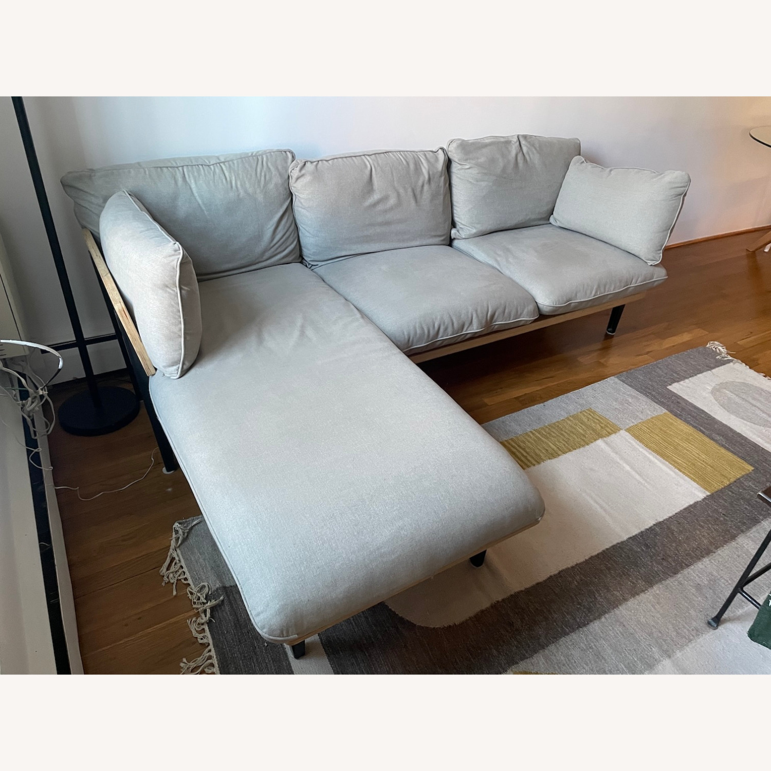 Floyd Light Gray Fabric 3 Seater and Chaise - image-5