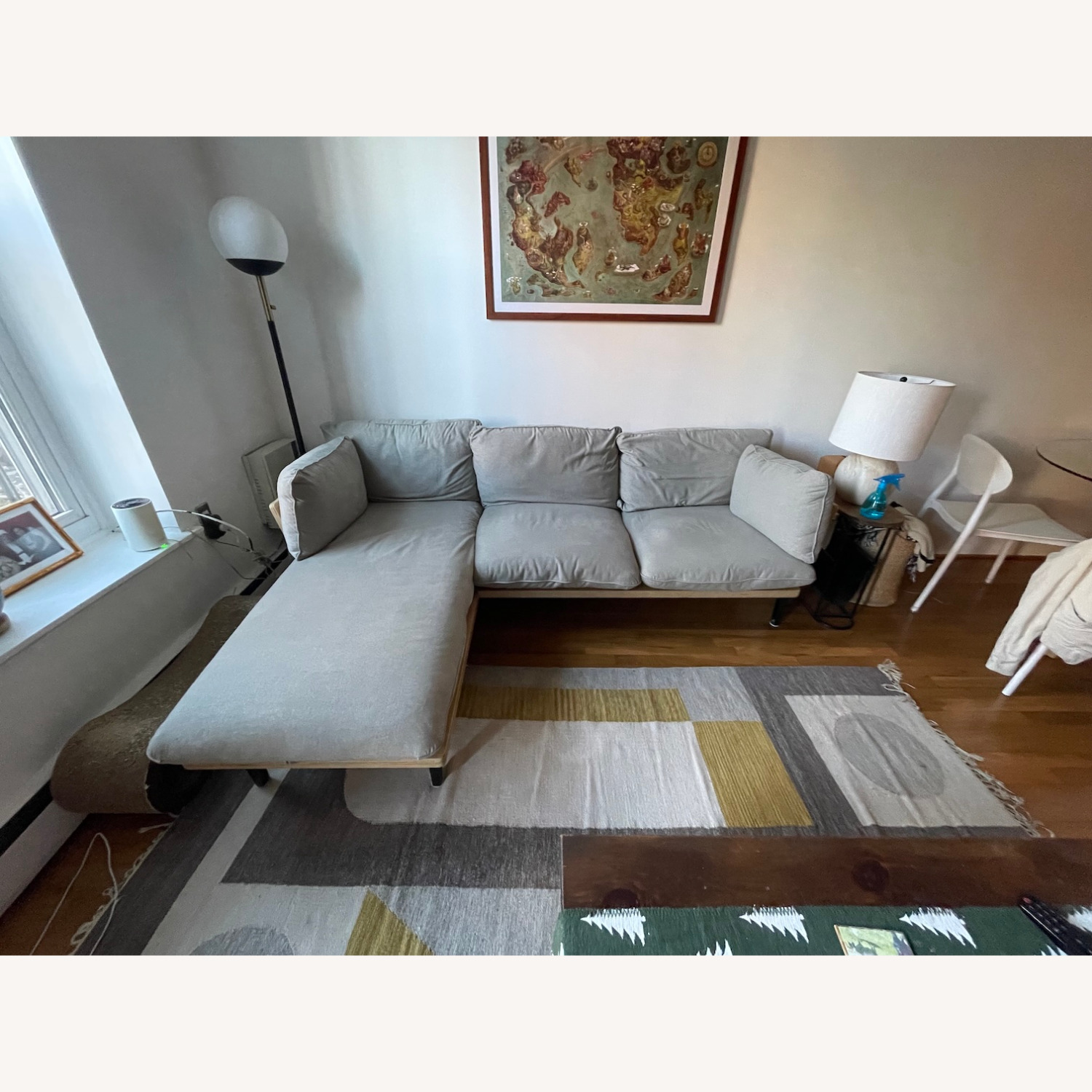 Floyd Light Gray Fabric 3 Seater and Chaise - image-1