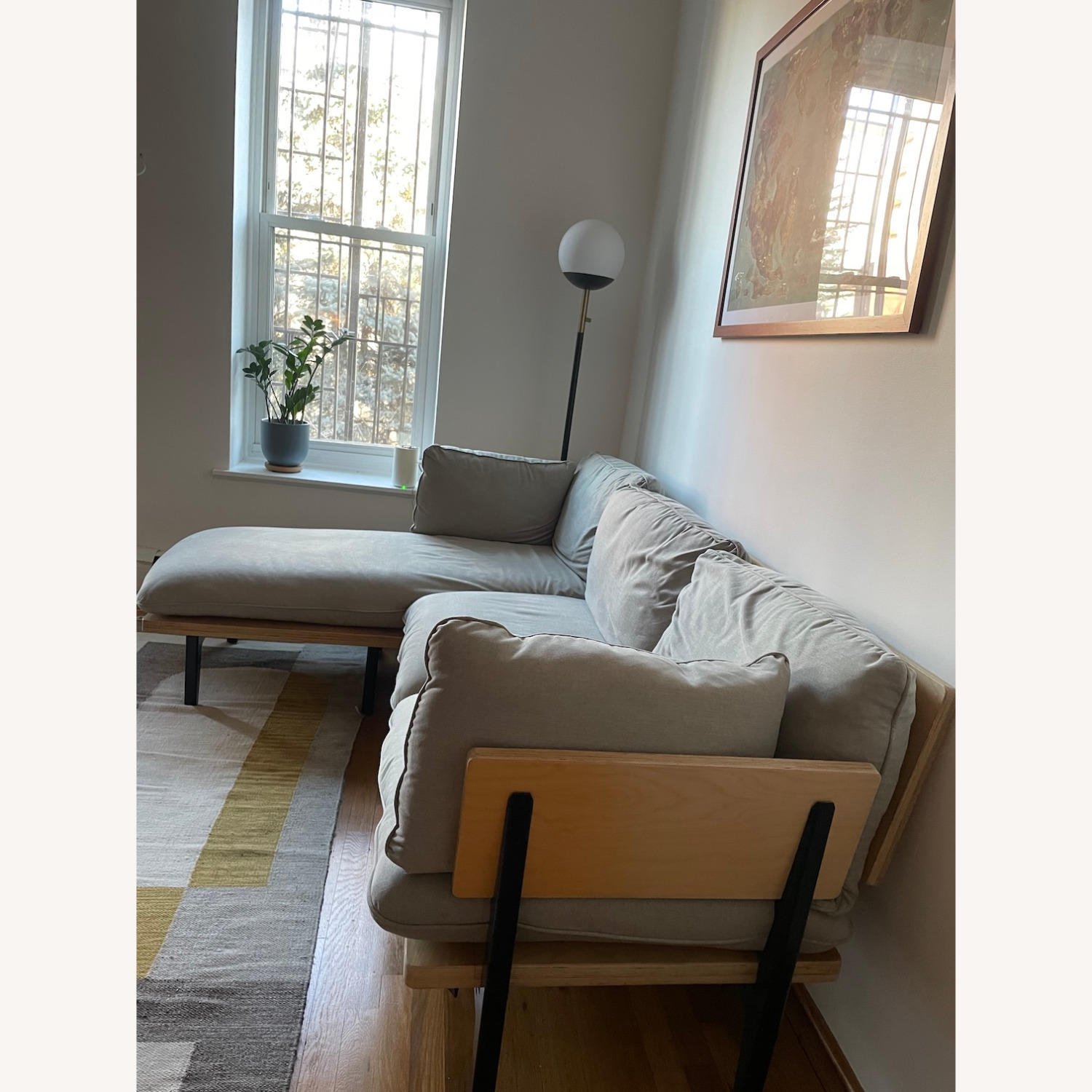 Floyd Light Gray Fabric 3 Seater and Chaise - image-2