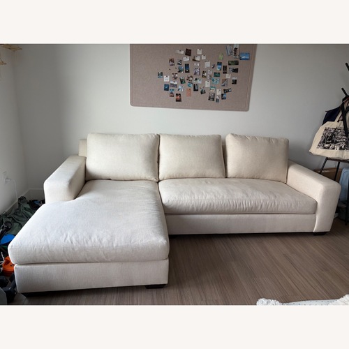 Used Pottery Barn Big Sur White 2 Piece Sectional for sale on AptDeco