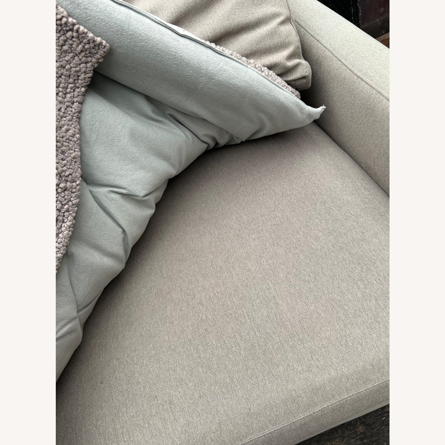 Light Gray Fabric Chaise Lounge - image-11