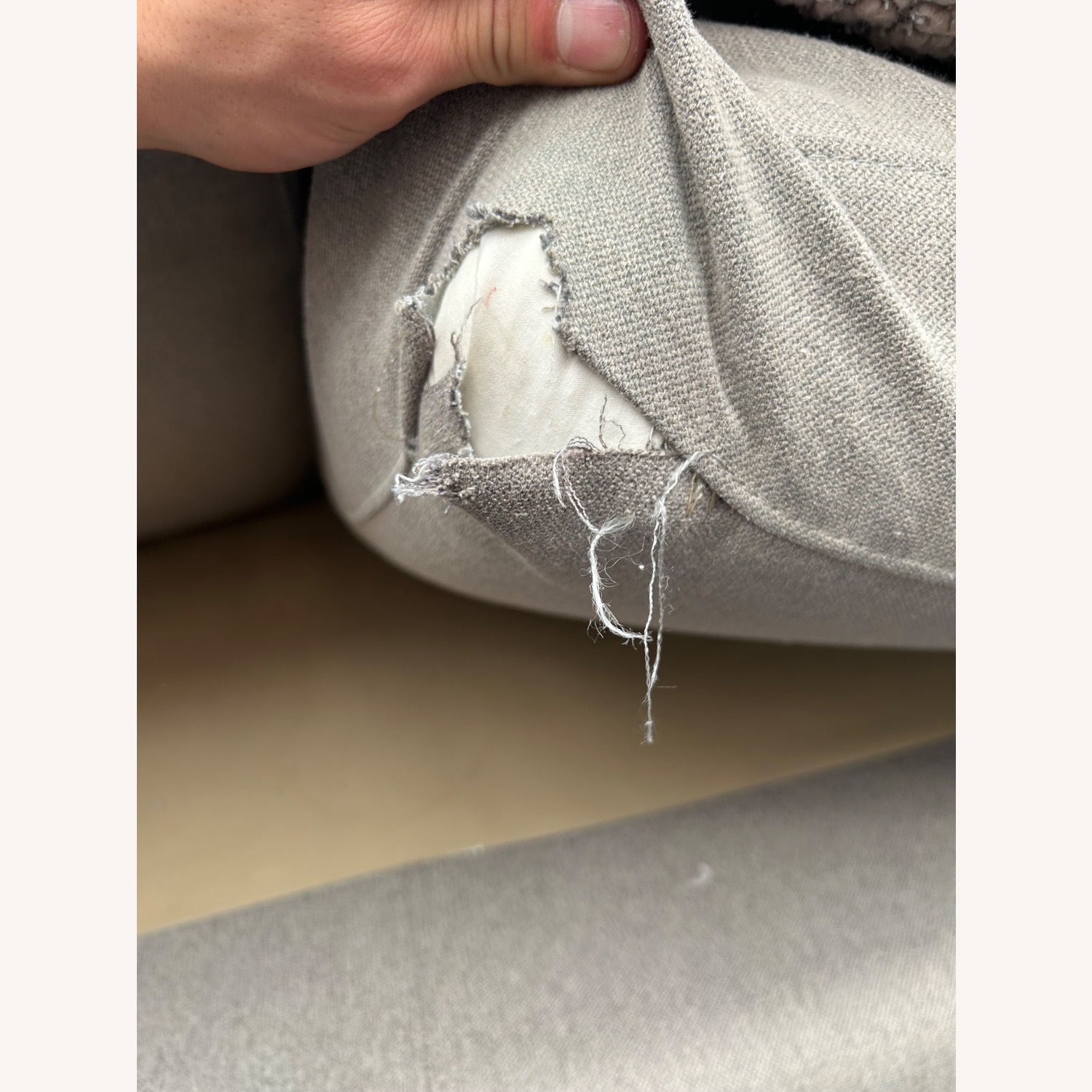 Light Gray Fabric Chaise Lounge - image-17