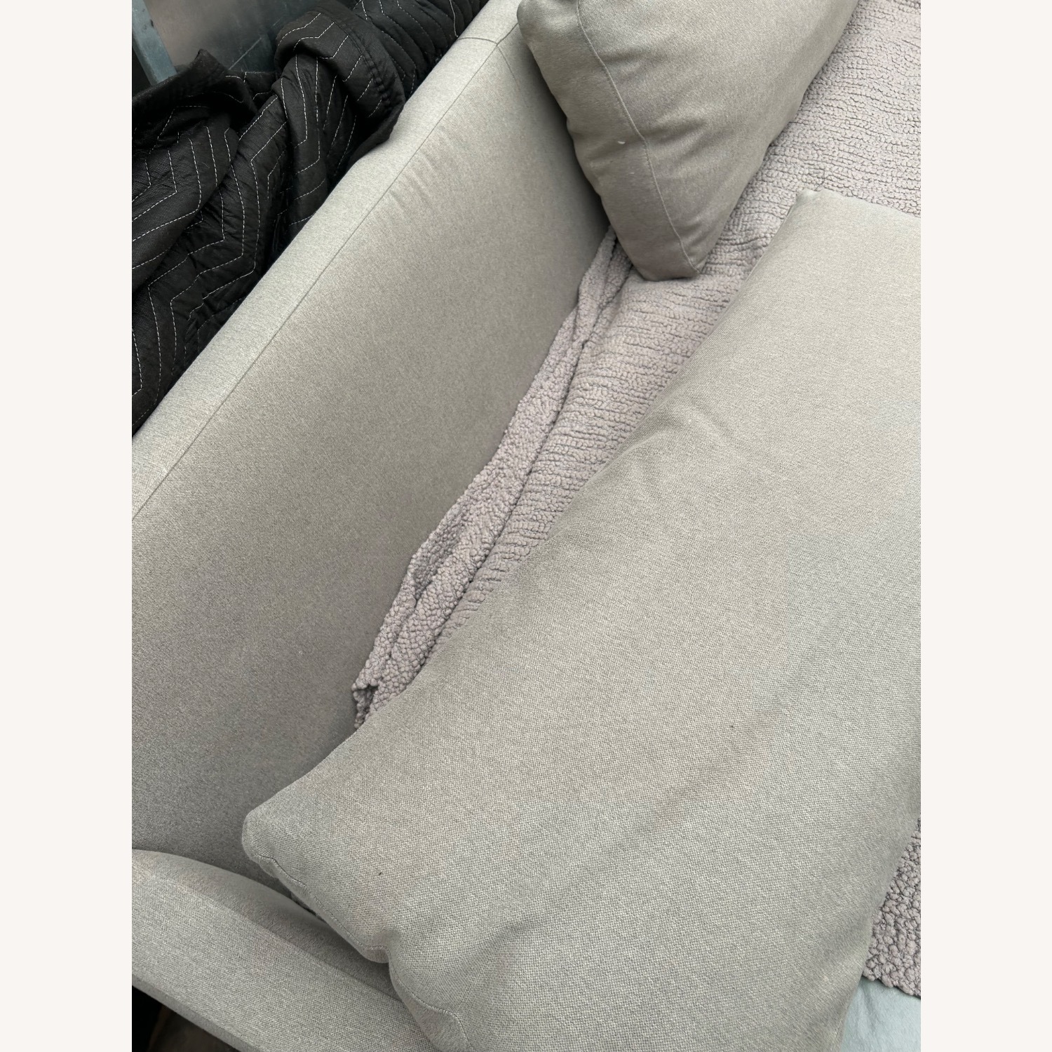 Light Gray Fabric Chaise Lounge - image-10