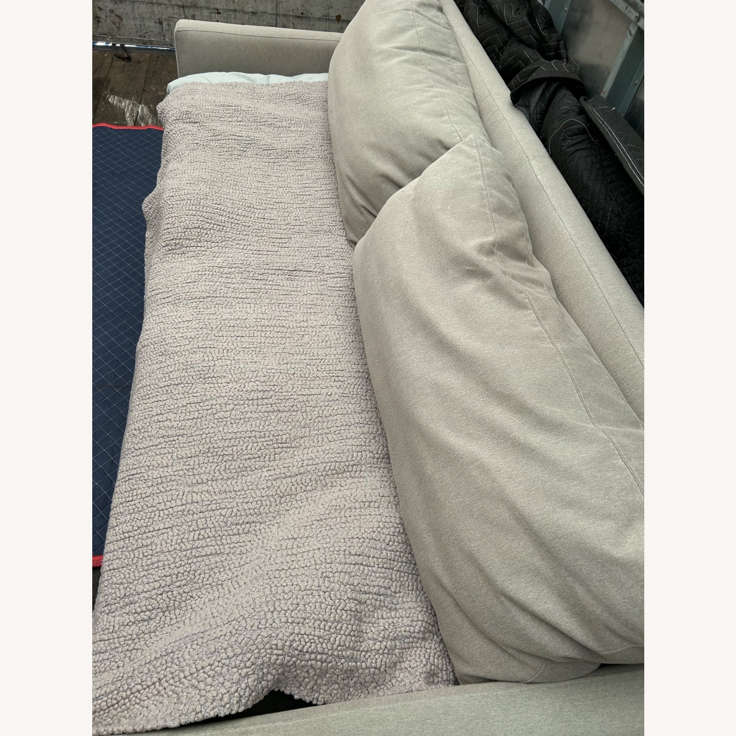 Light Gray Fabric Chaise Lounge - image-21