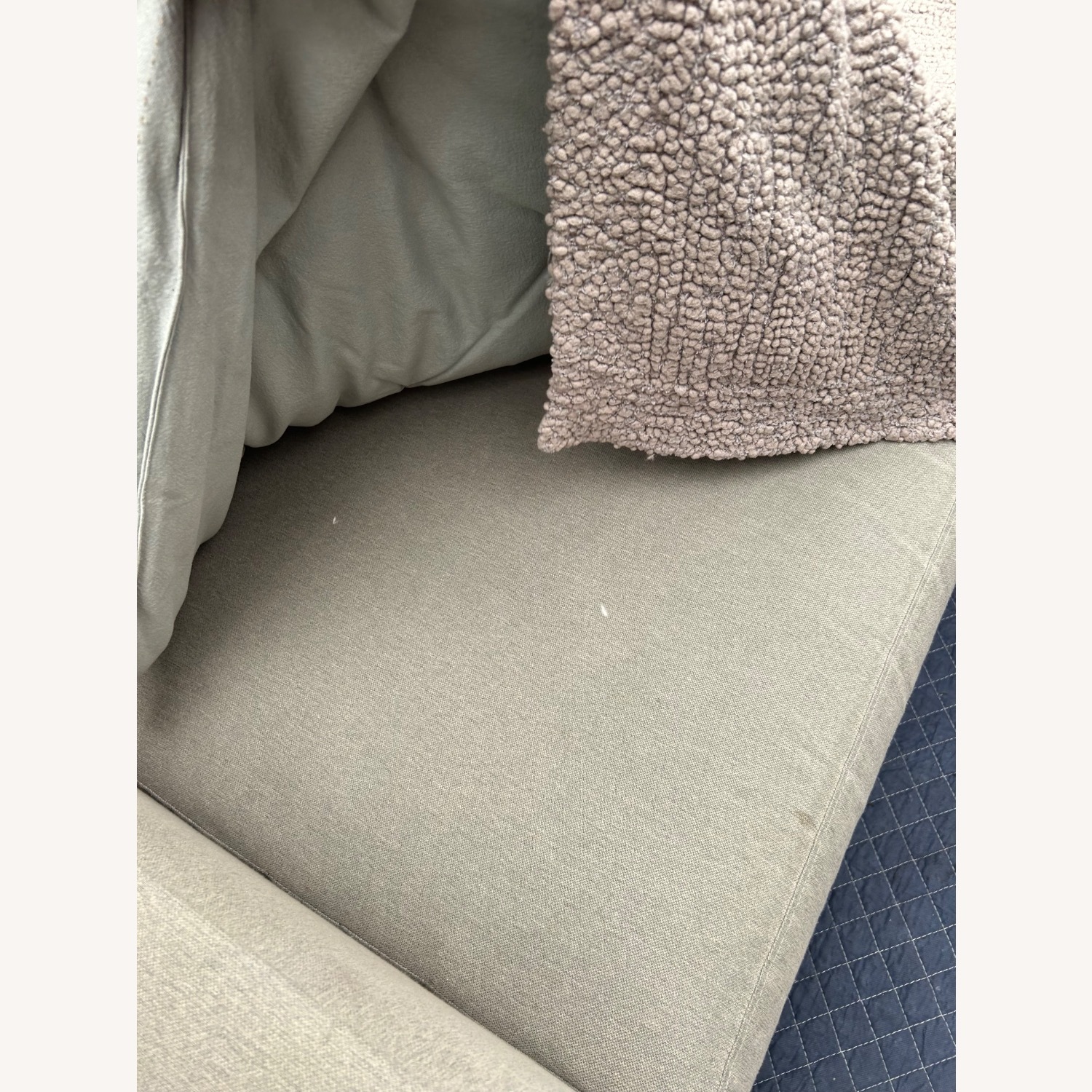 Light Gray Fabric Chaise Lounge - image-12