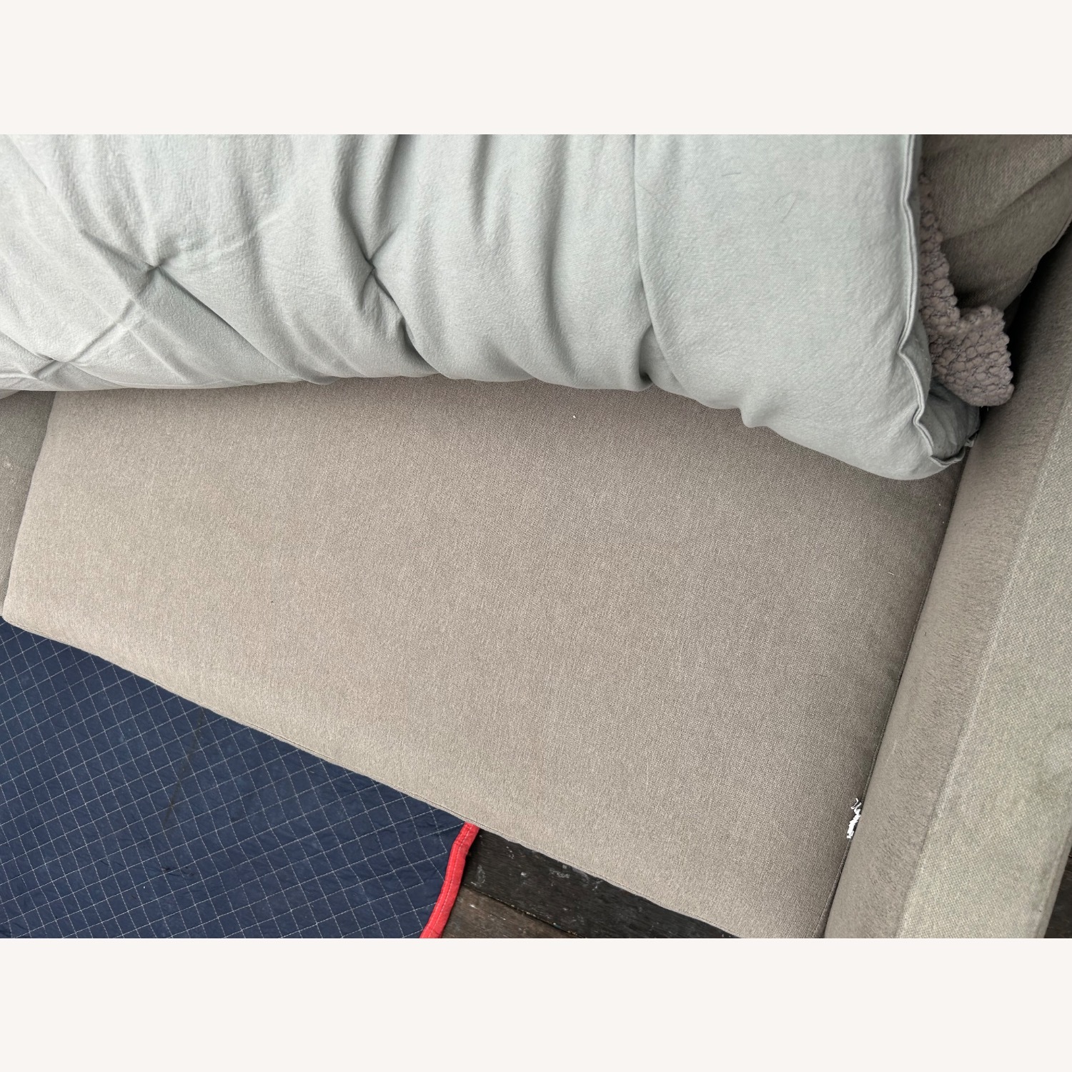 Light Gray Fabric Chaise Lounge - image-15