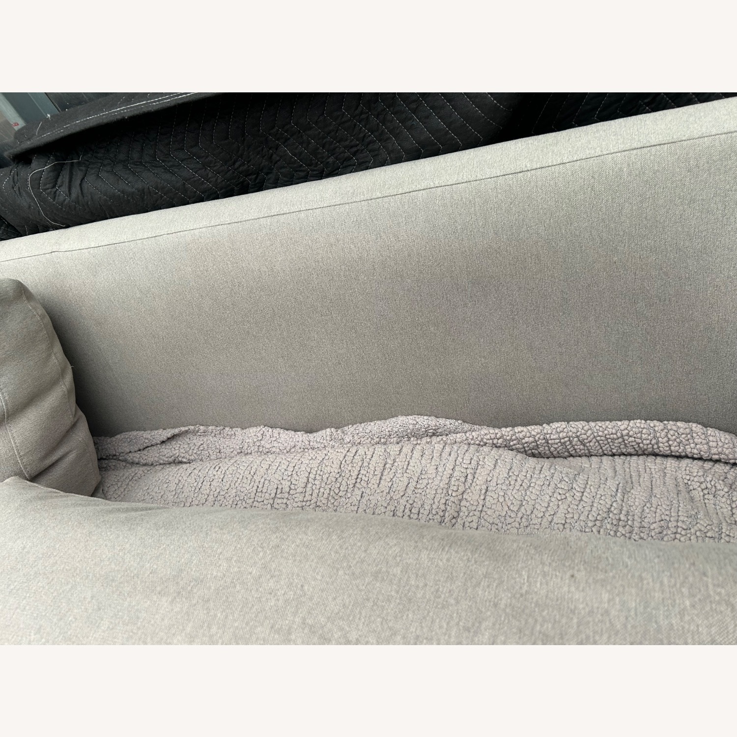 Light Gray Fabric Chaise Lounge - image-14