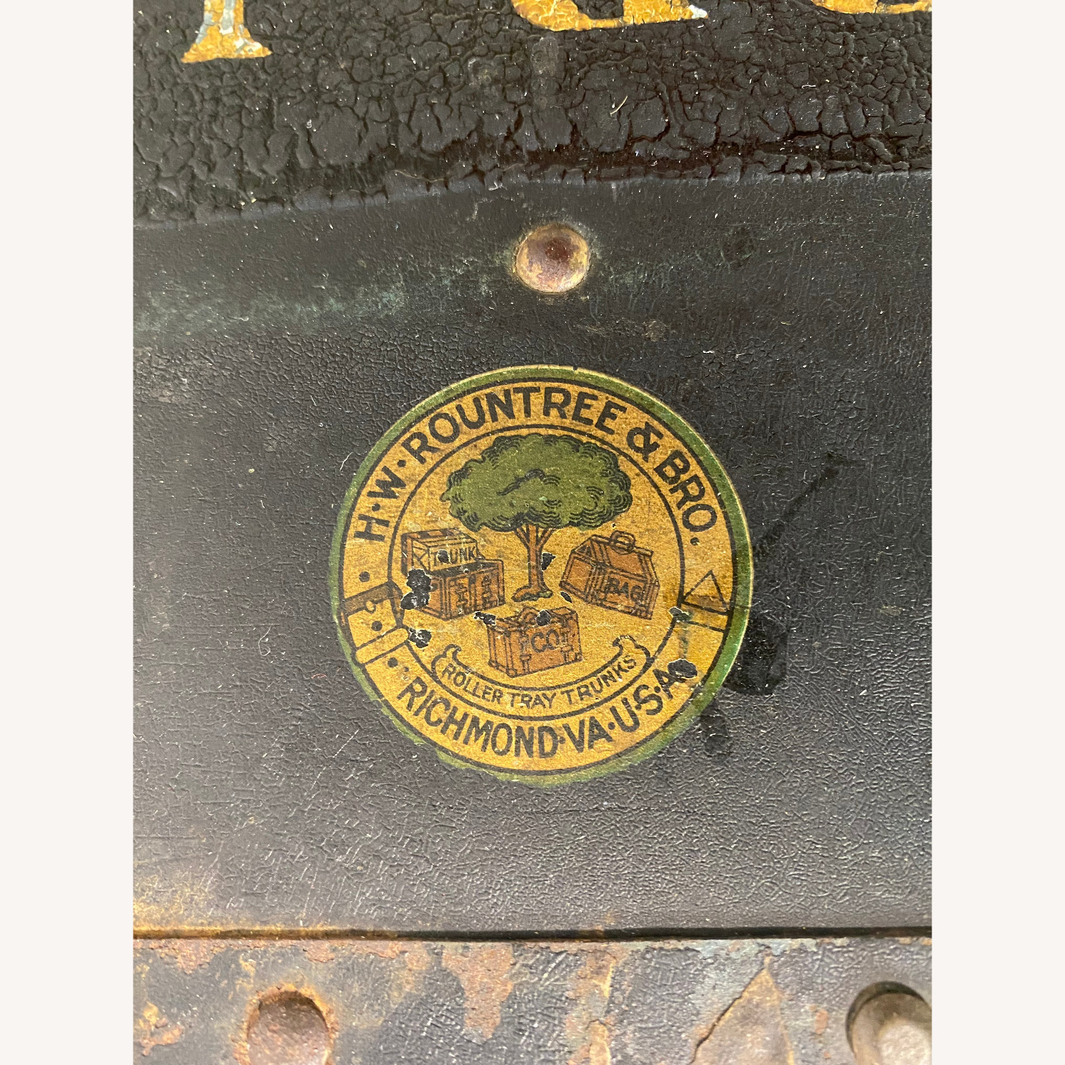 Antique Steamer Trunk Dresser HW Mountree - image-4