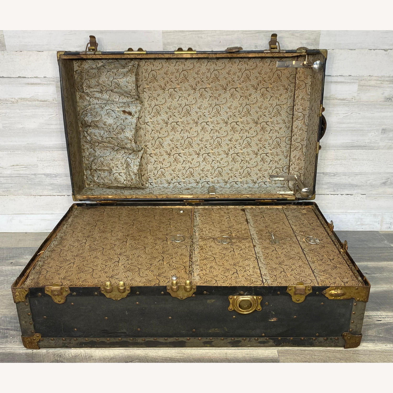 Antique Steamer Trunk Dresser HW Mountree - image-8