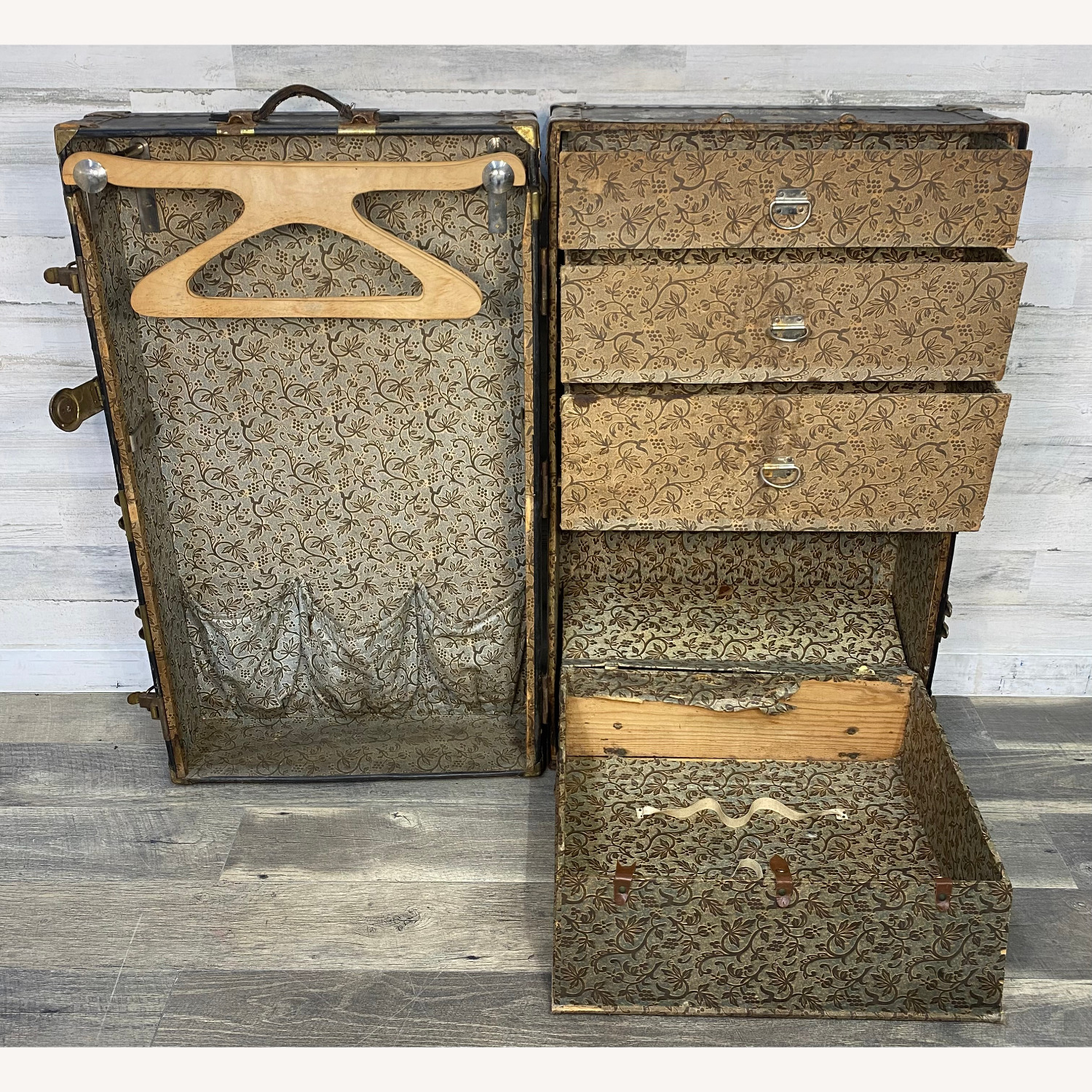 Antique Steamer Trunk Dresser HW Mountree - image-10