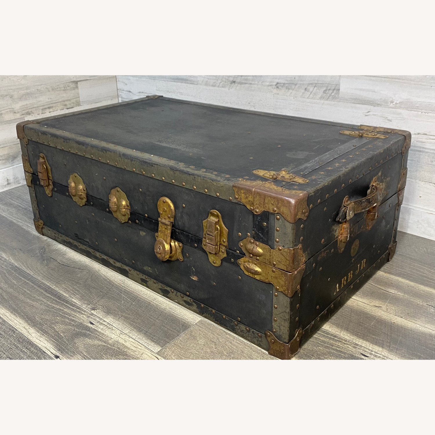 Antique Steamer Trunk Dresser HW Mountree - image-7