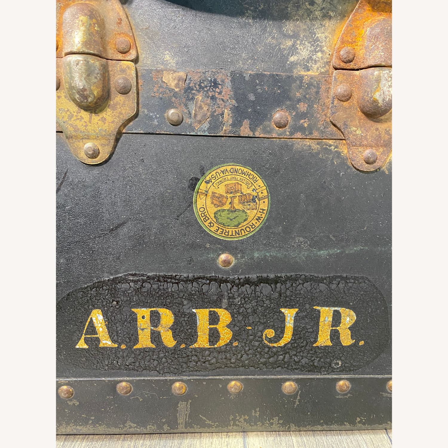 Antique Steamer Trunk Dresser HW Mountree - image-3