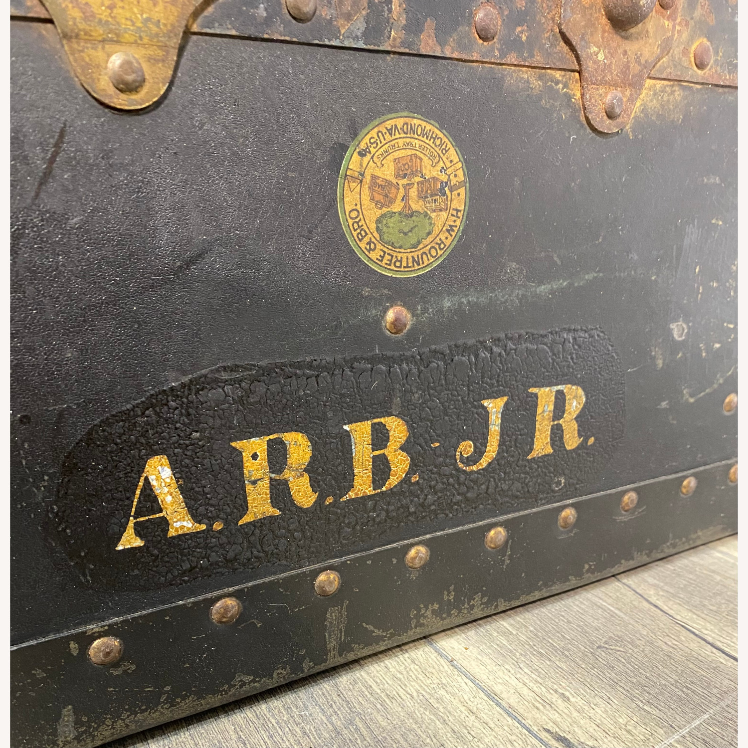 Antique Steamer Trunk Dresser HW Mountree - image-6