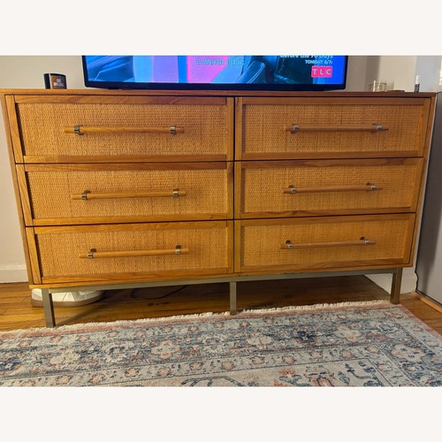 Used Hopper Studio Natural Wood Double Dresser for sale on AptDeco