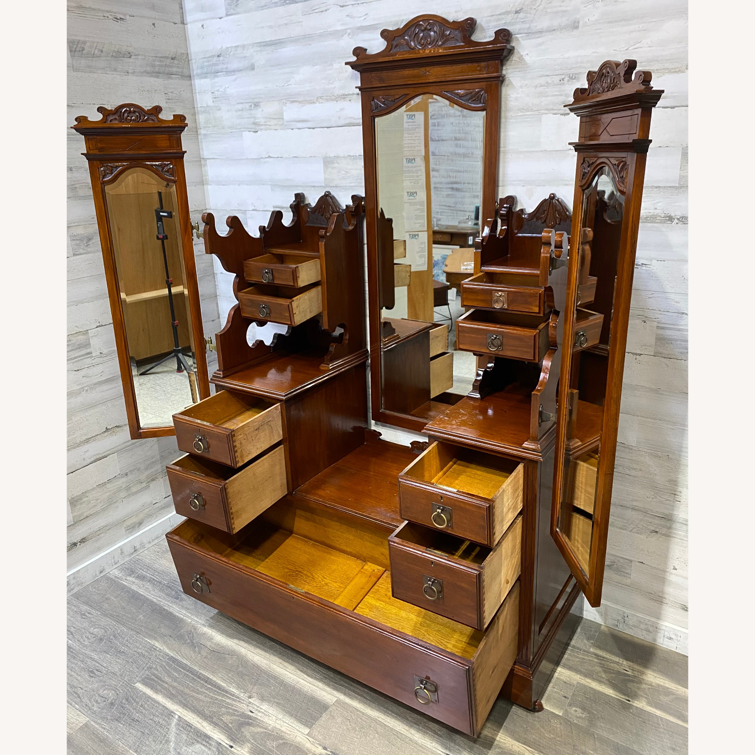 Antique Victorian Vanity Dresser - image-6