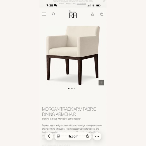 Used Morgan Track Dining Chairs  for sale on AptDeco