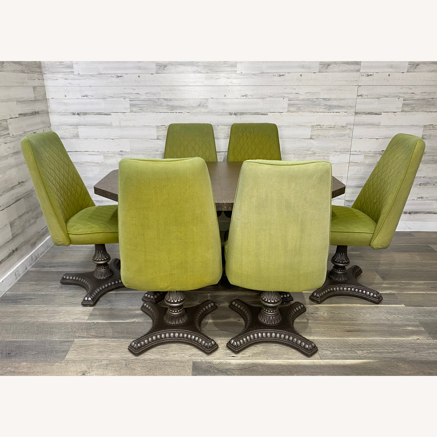 American Metalcraft Mid Century Dining Set Green Chairs Metal Craft - image-8