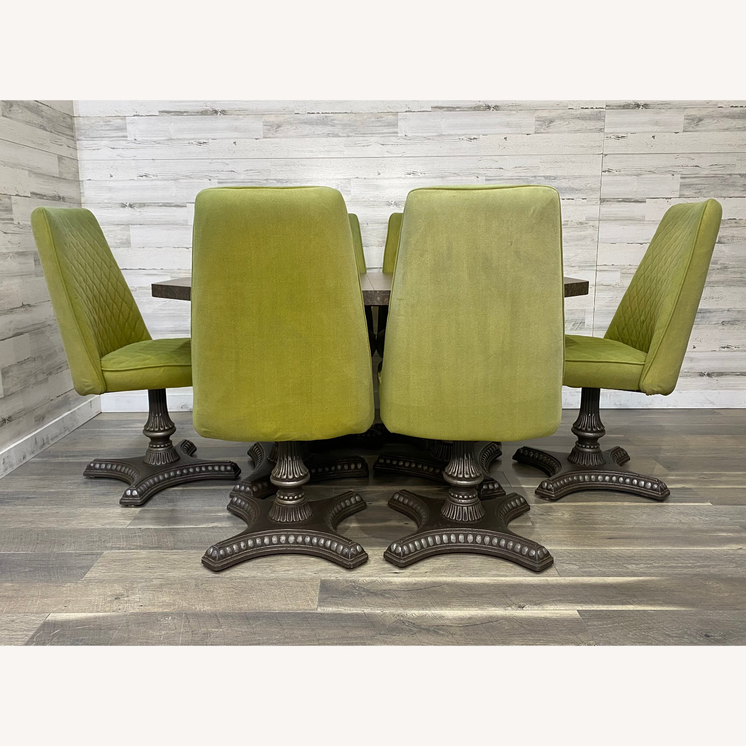 American Metalcraft Mid Century Dining Set Green Chairs Metal Craft - image-9