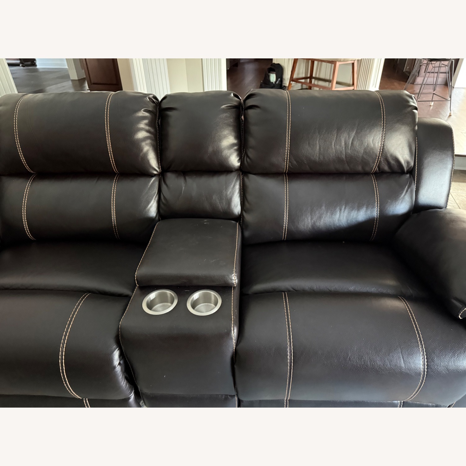 Ashley Furniture Leather 3+ Piece Sectional - image-3