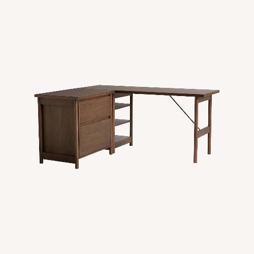 Used Pottery Barn Solid Wood Desk and File Cabinet  for sale on AptDeco