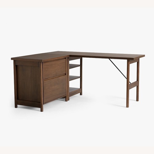 Used Pottery Barn Solid Wood Desk and File Cabinet  for sale on AptDeco