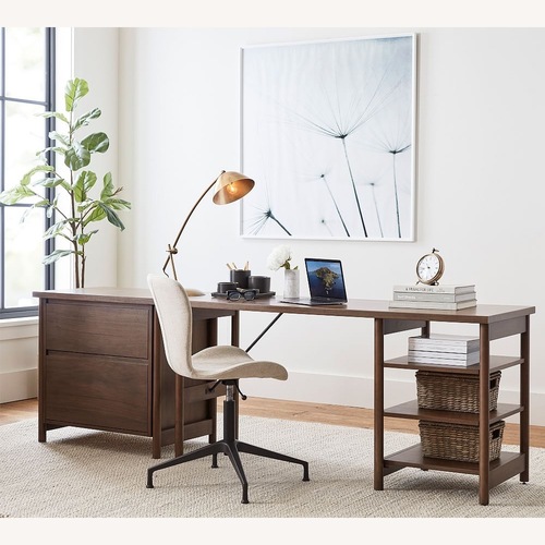 Used Pottery Barn Solid Wood Desk and File Cabinet  for sale on AptDeco