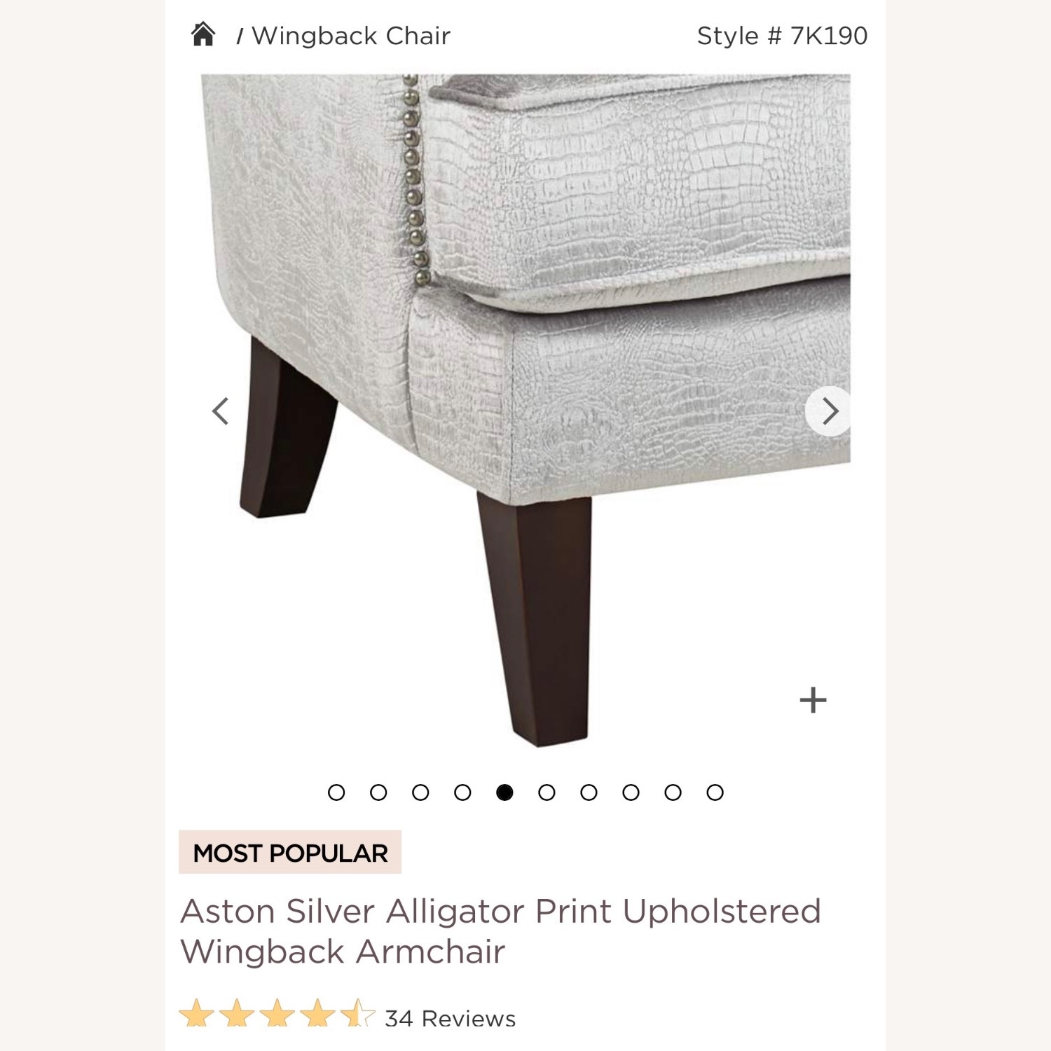 Light Gray Velvet Armchair Wingback Accent Chairs - image-9