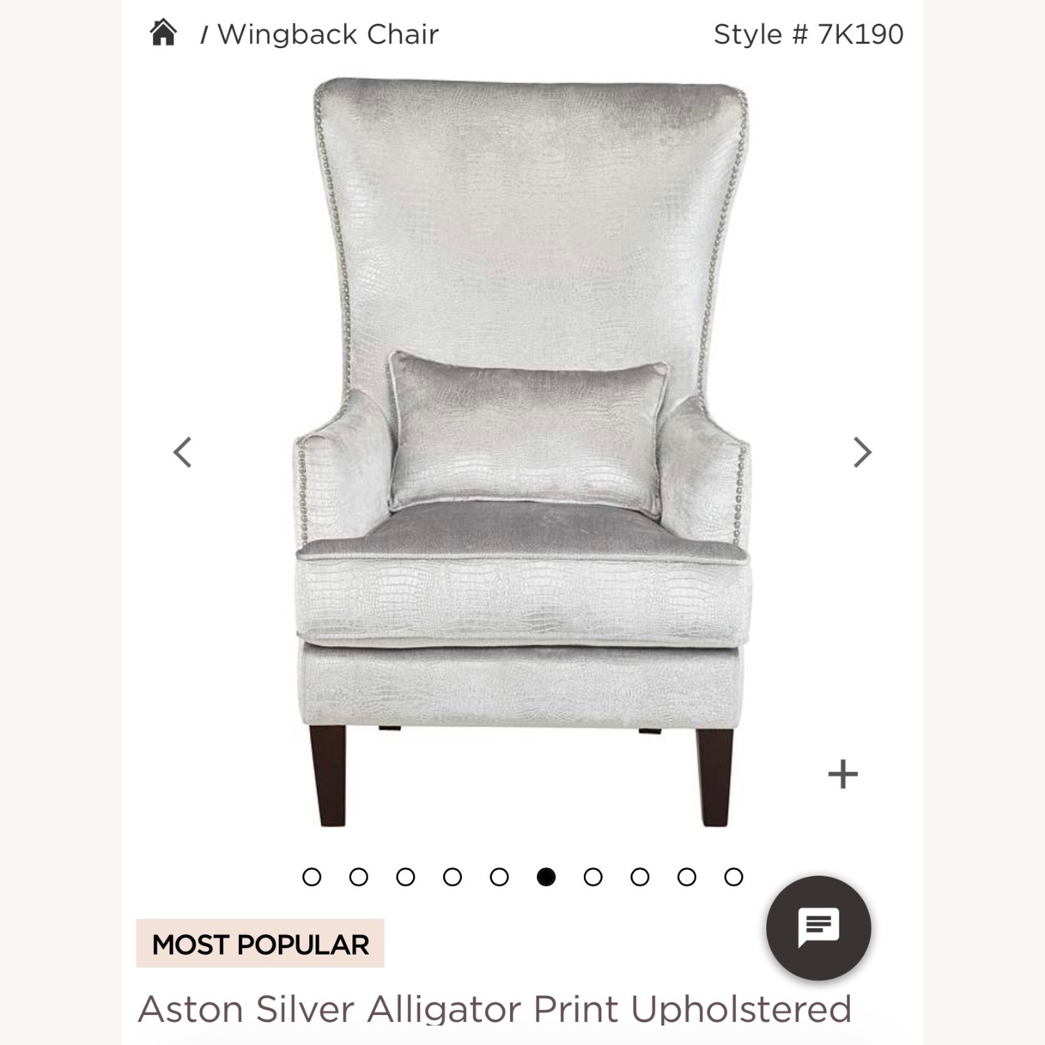 Light Gray Velvet Armchair Wingback Accent Chairs - image-8